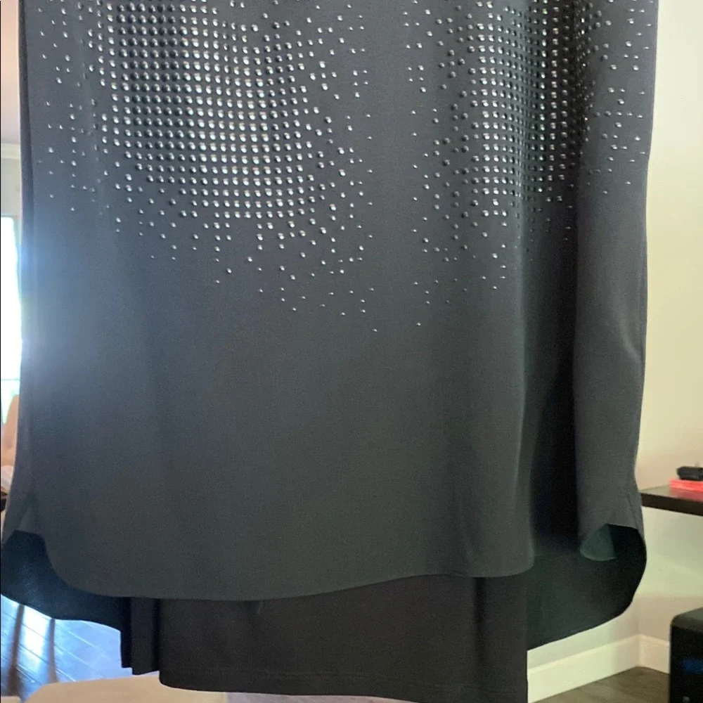 Elie Tahari Black Sheer Short Sleeve Dress - Picture 7 of 8